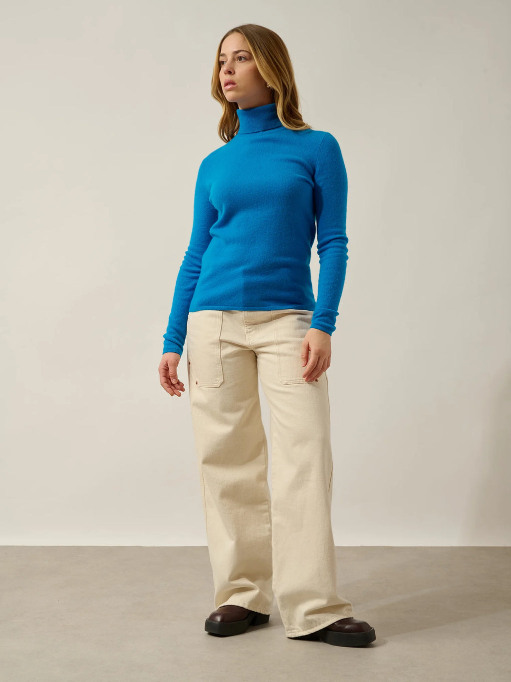 BISE Pullover Rollkragen Azurblau