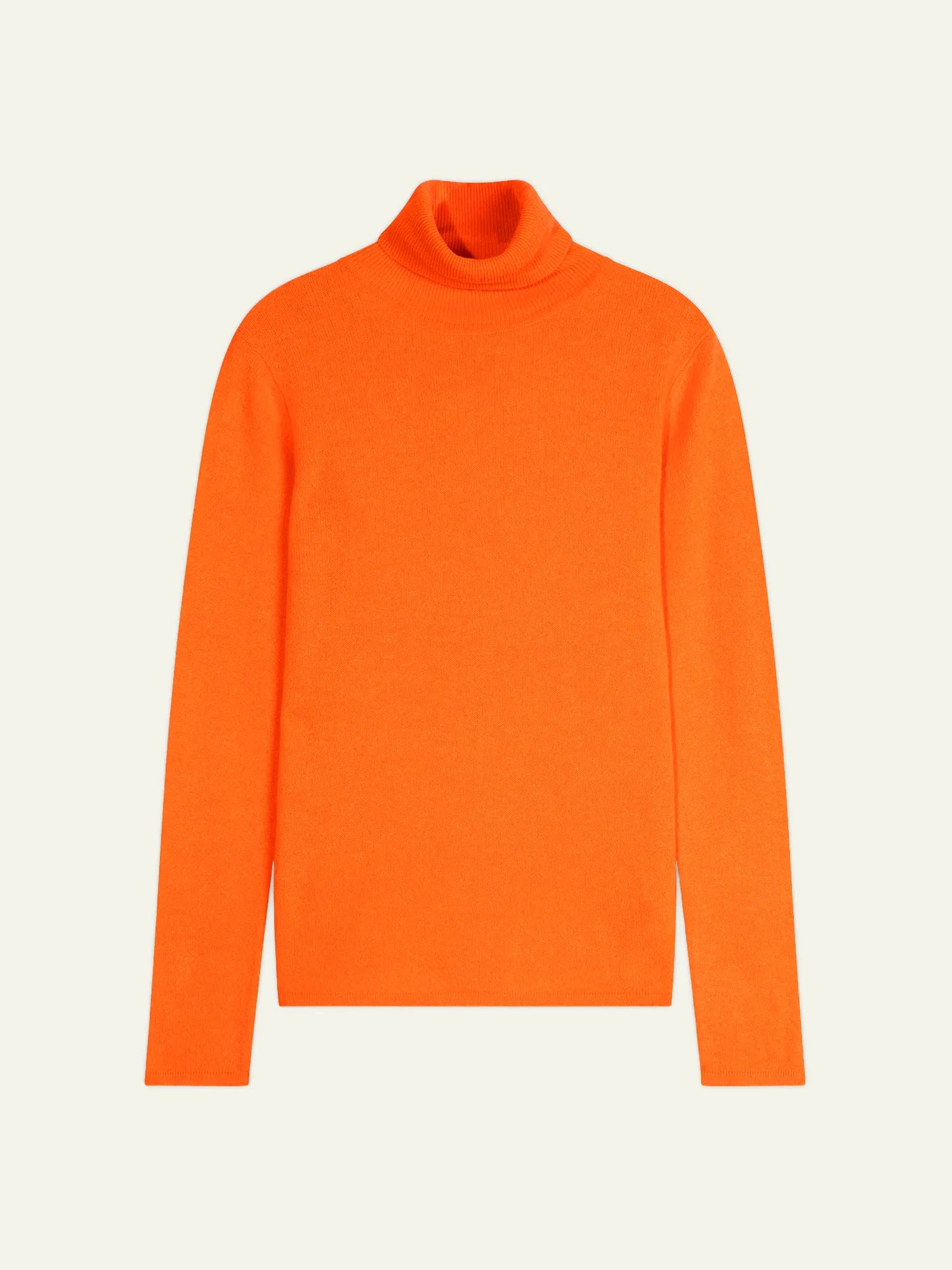BISE Pull Col Roulé Orange Fluo