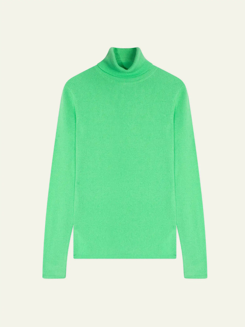BISE Pull Col Roulé Vert Fluo