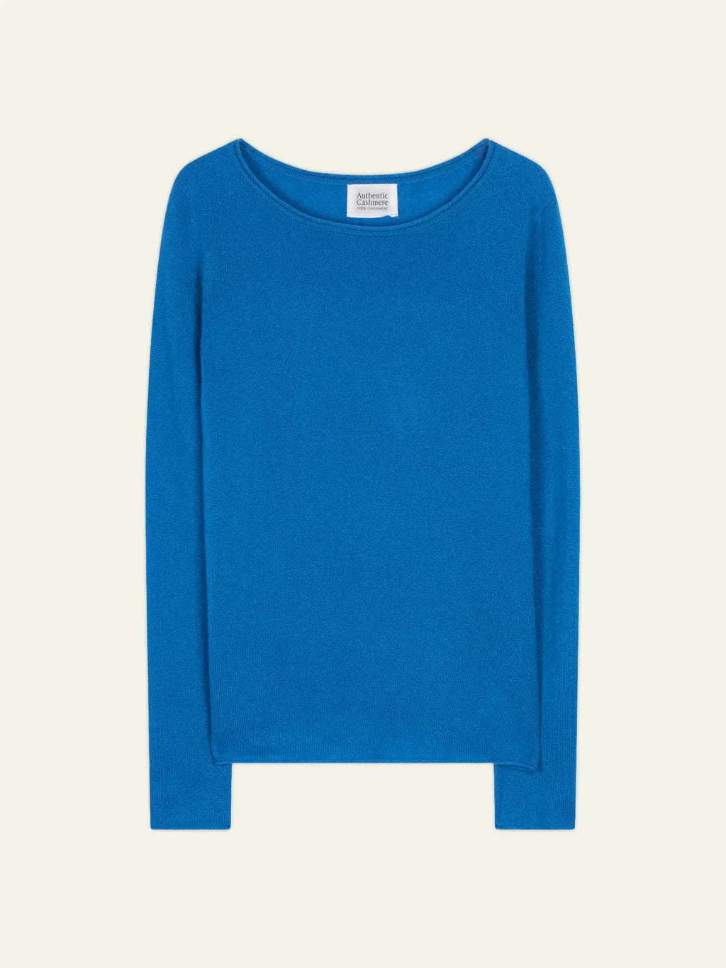 CRIOU Pullover U-Boot-Ausschnitt Azurblau
