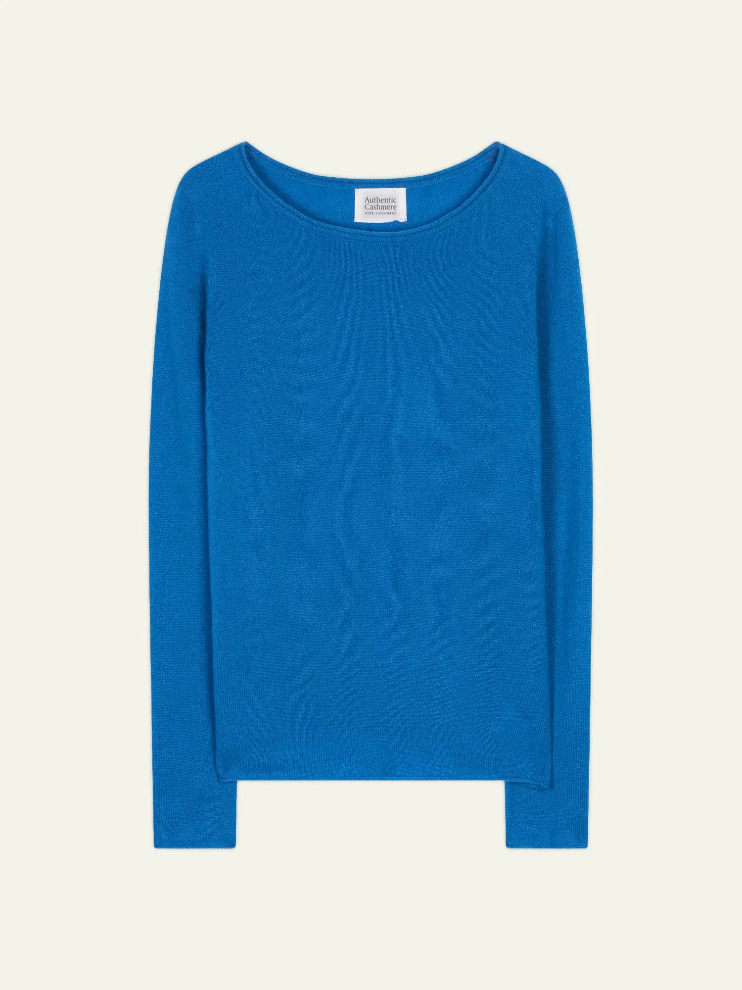 CRIOU Pullover U-Boot-Ausschnitt Azurblau