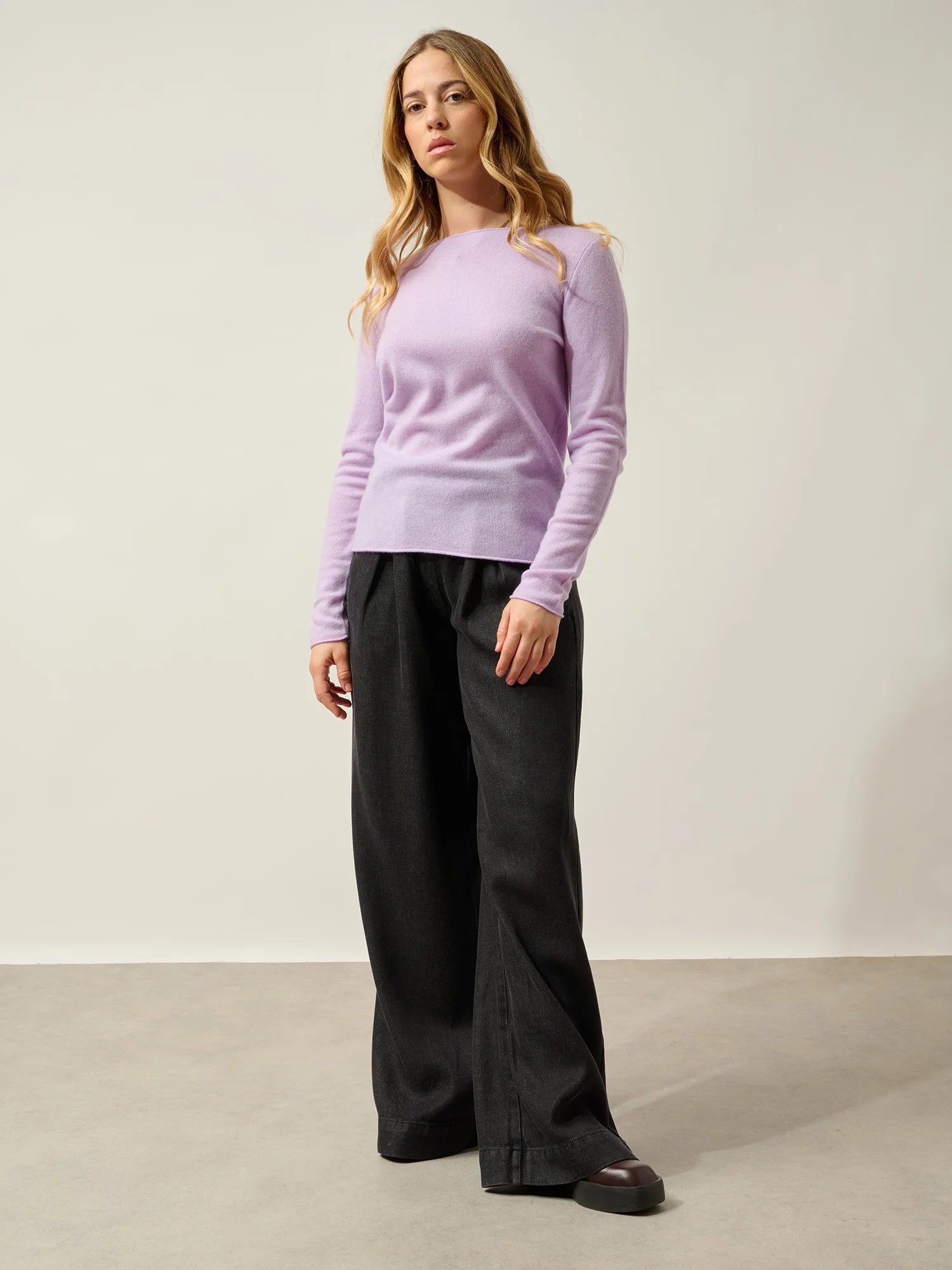 CRIOU pull col bateau mauve