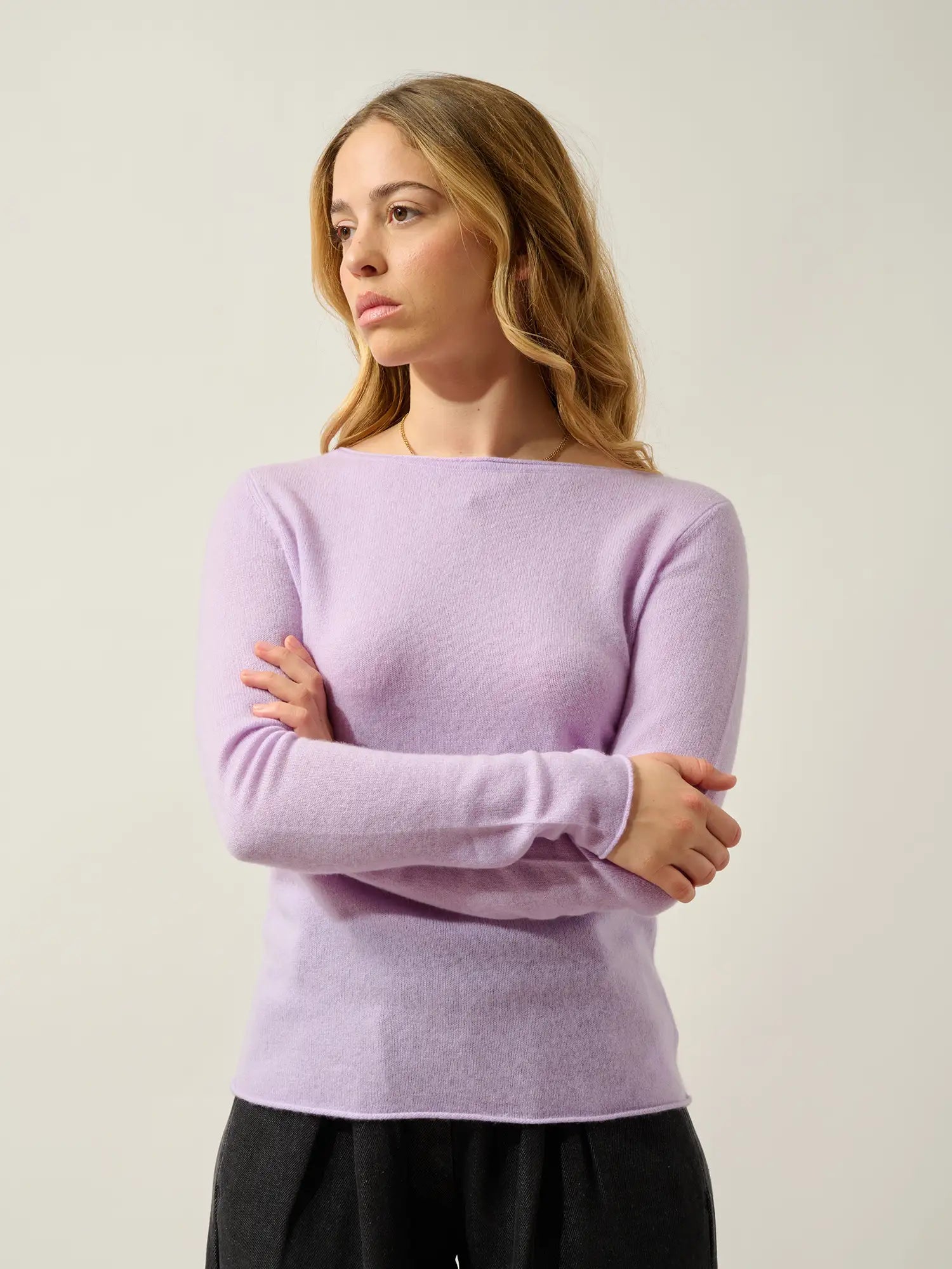 CRIOU pull col bateau mauve