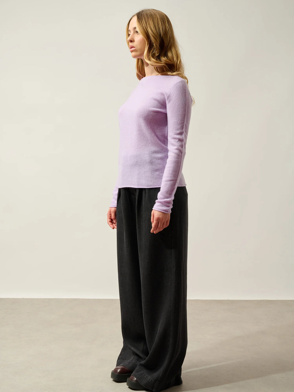 CRIOU pull col bateau mauve