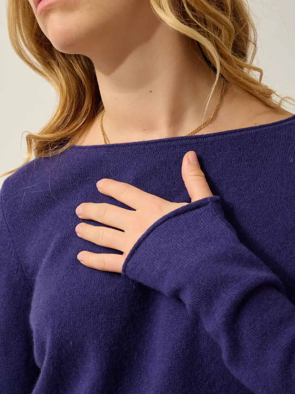 CRIOU Sweater Boat Neck Purple