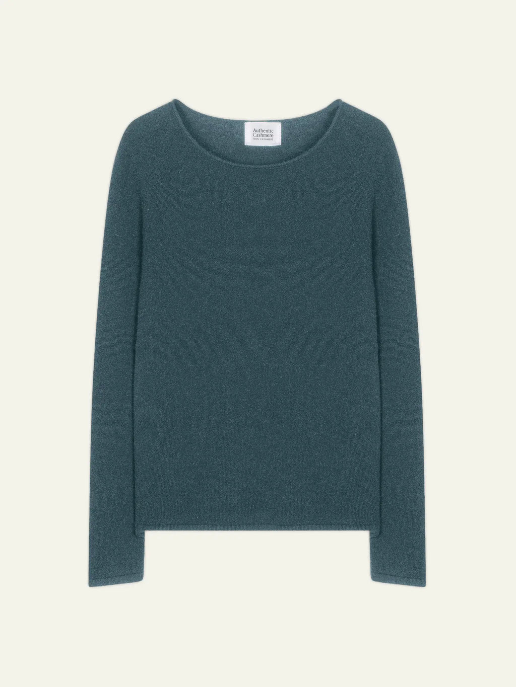 EPÉNA pull col rond vert canard chiné