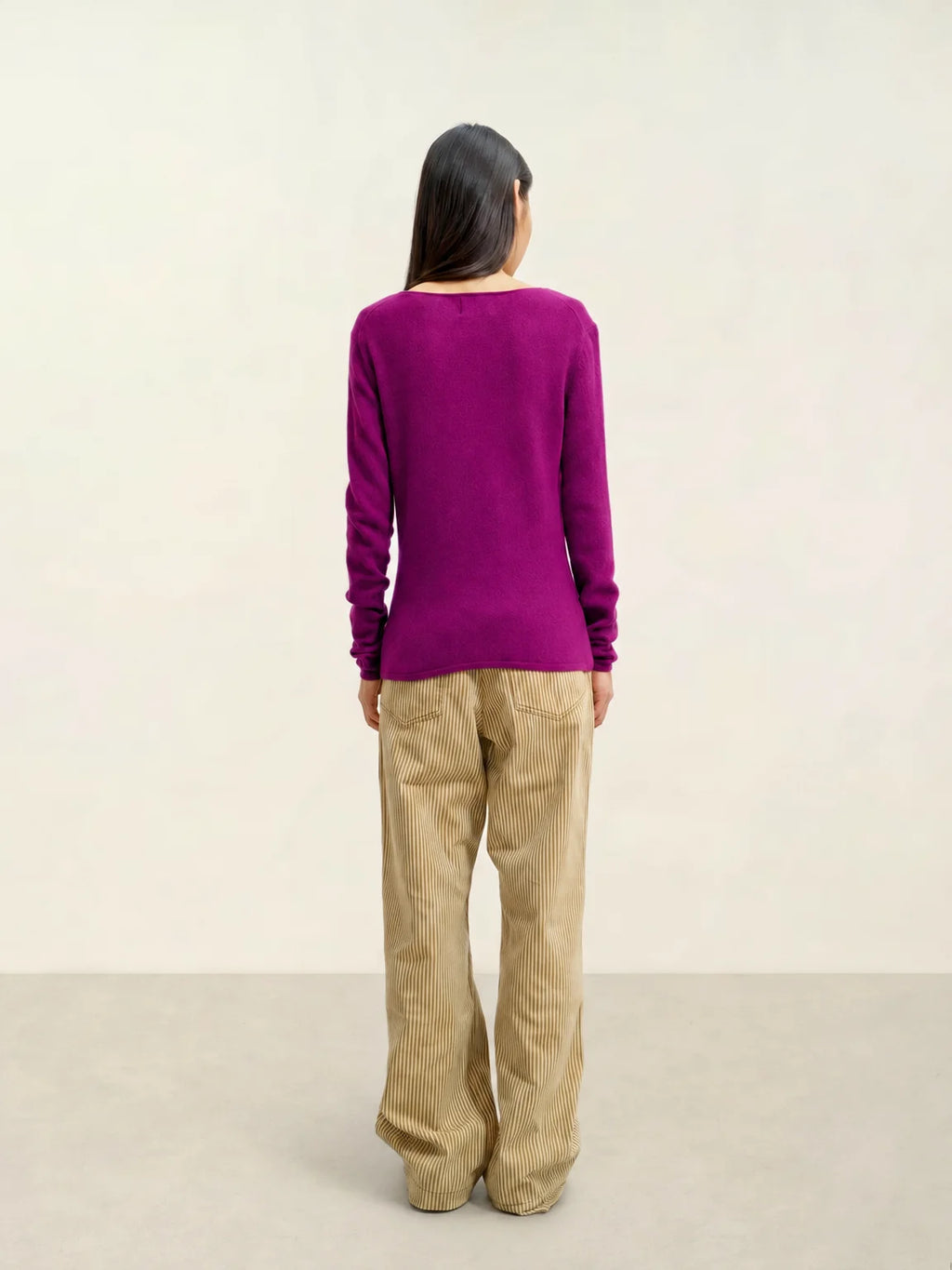EPÉNA Pullover Rundhalsausschnitt Magenta
