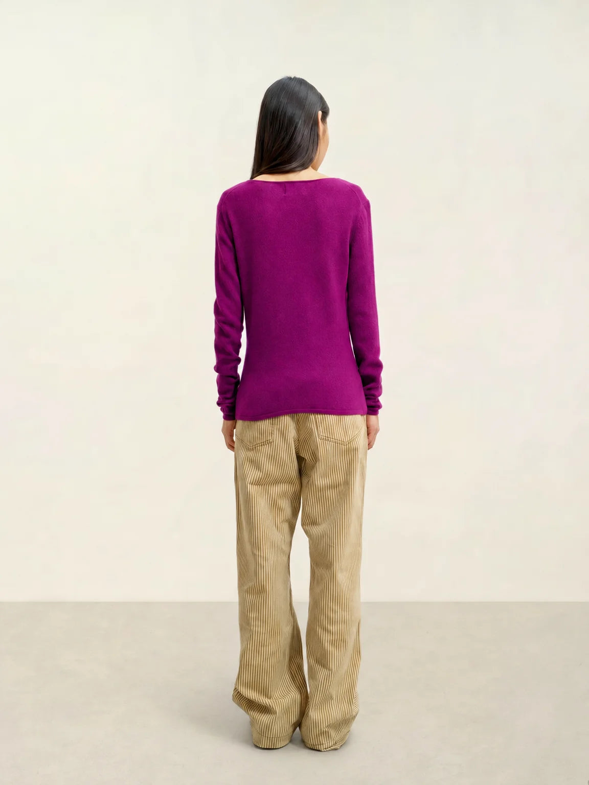 EPÉNA Pullover Rundhalsausschnitt Magenta