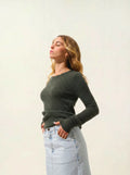 IVY sweater crew neck 4 ply khaki