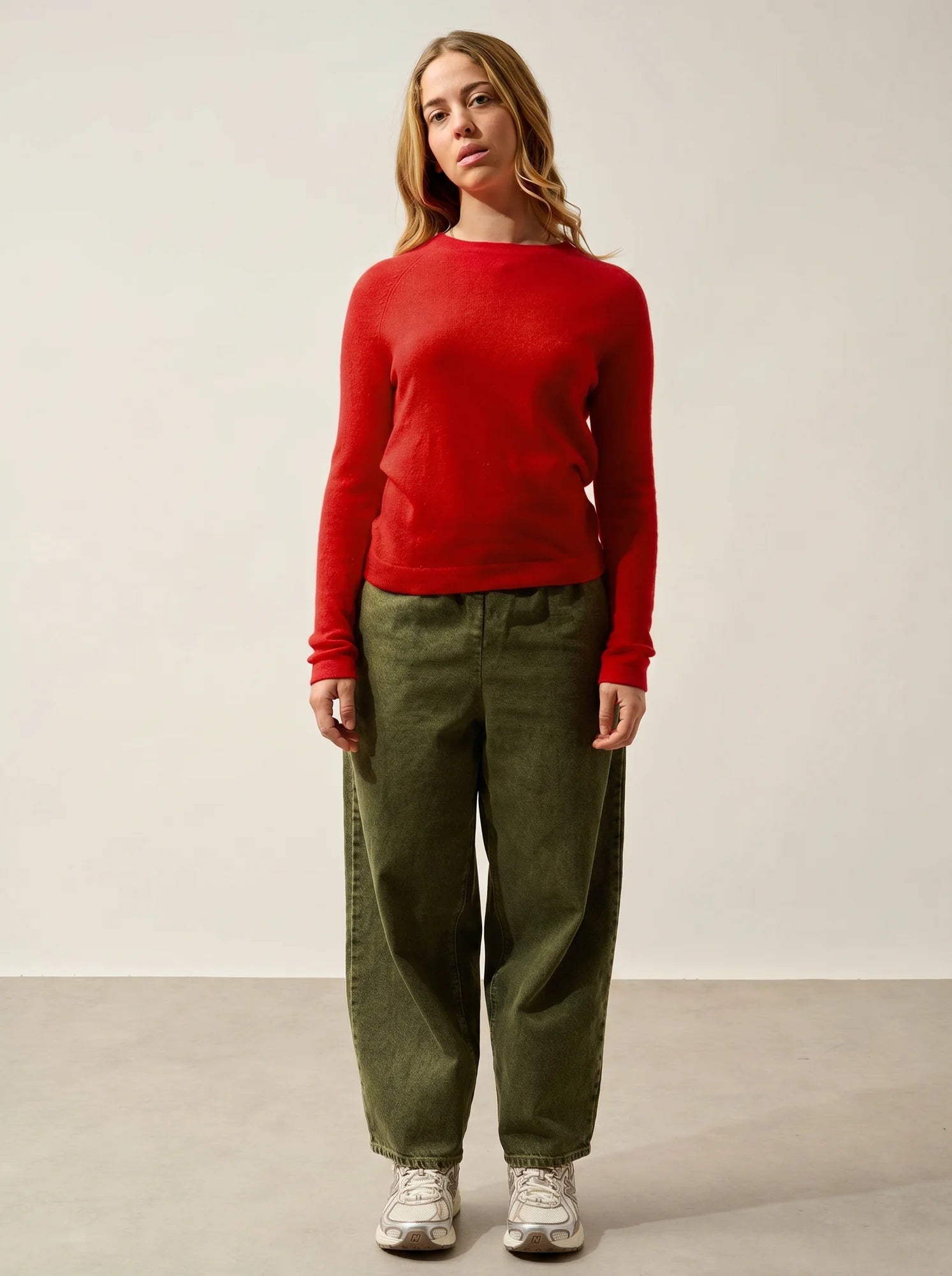 ECRIN Pullover Rundhalsausschnitt Karmin