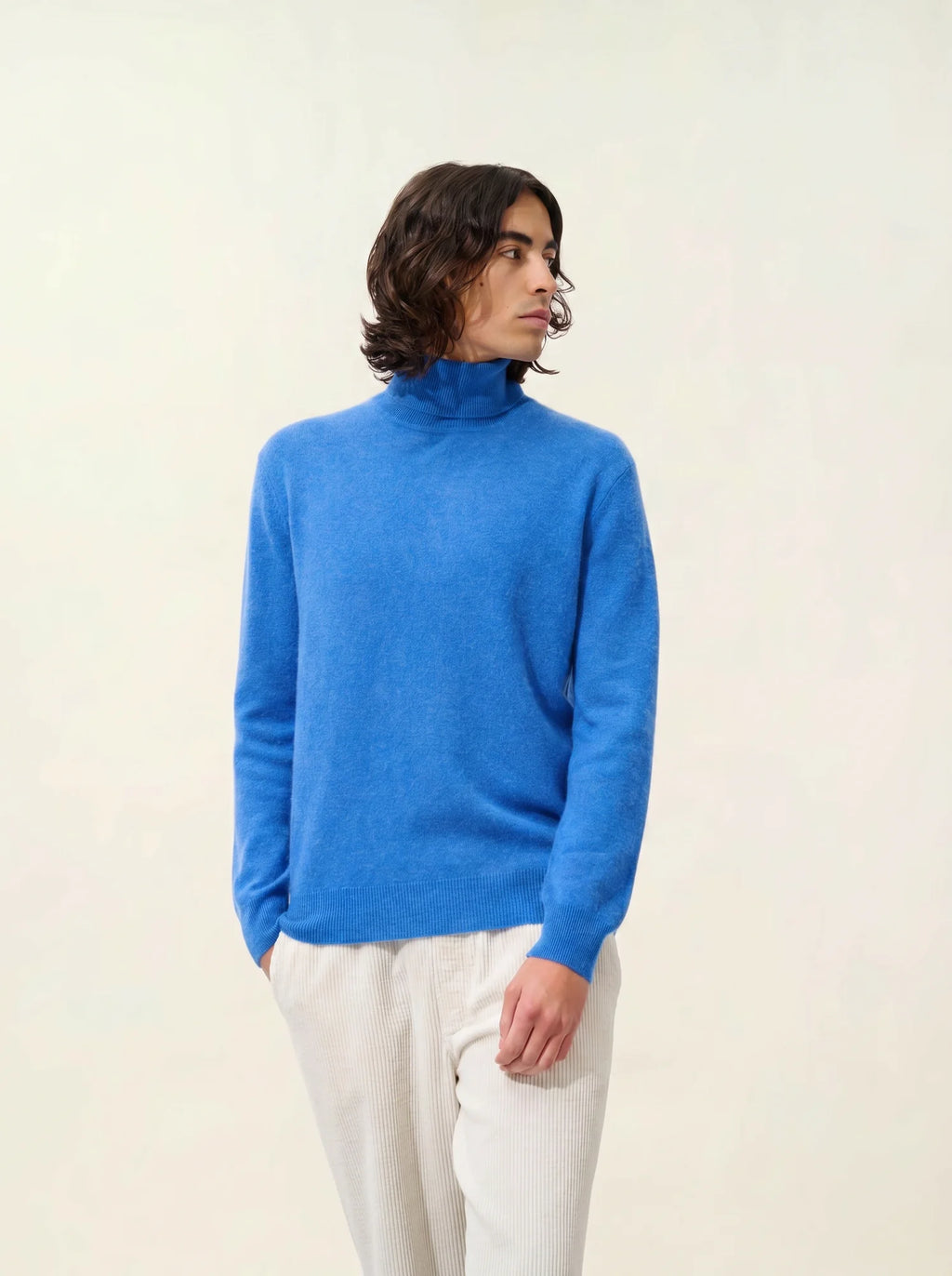 BANGE Pullover Rollkragen Elektroblau