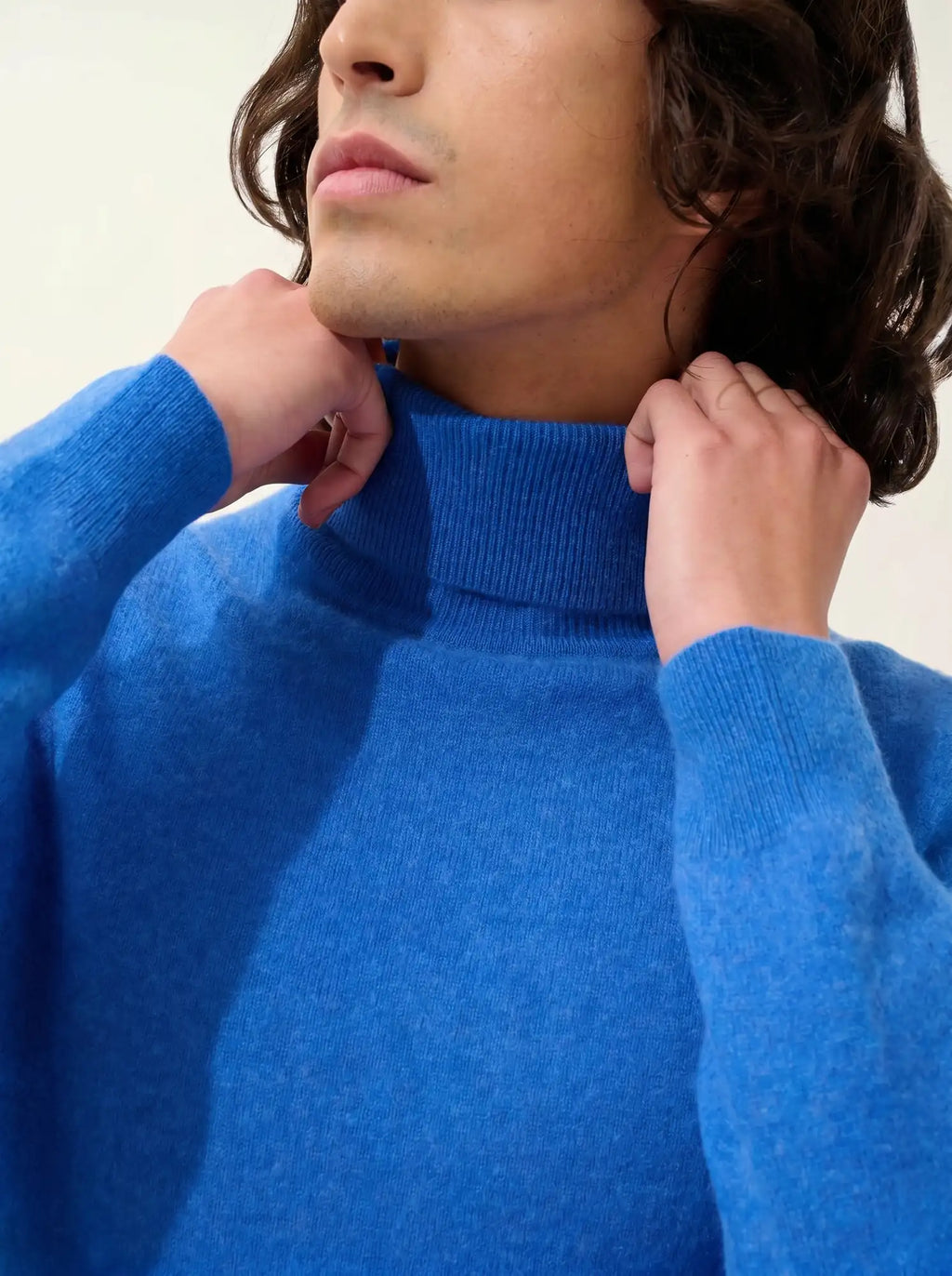 BANGE Pullover Rollkragen Elektroblau