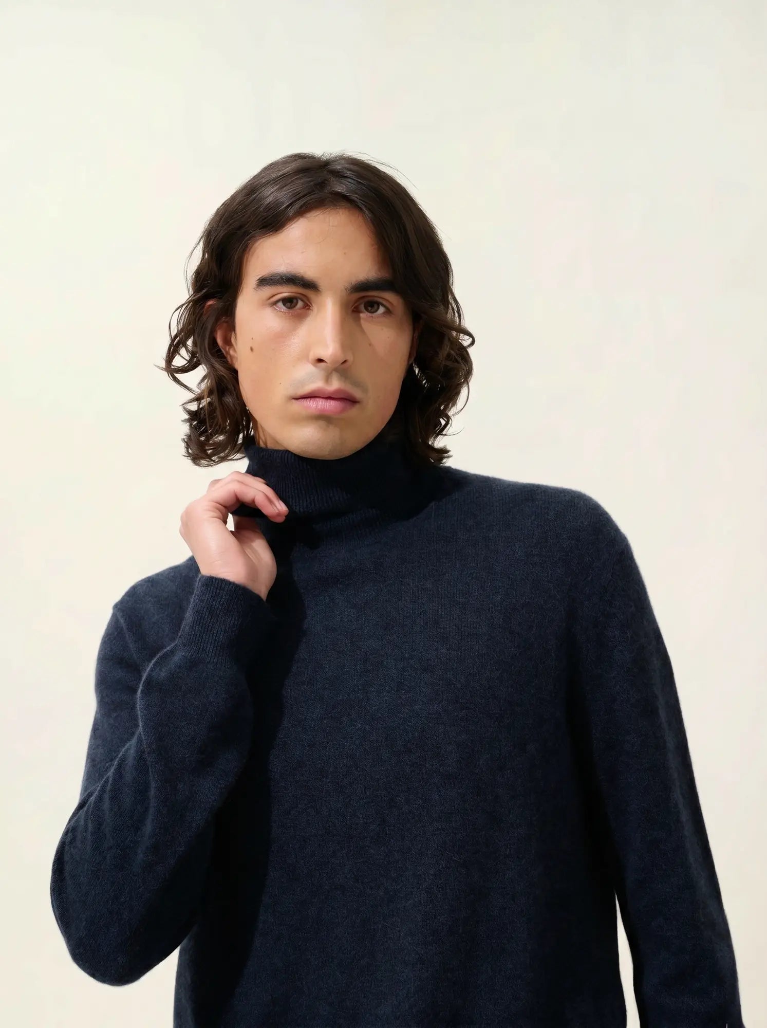 BANGE Pullover Rollkragen Kaviar