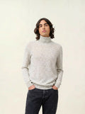 BANGE Pullover Rollkragen Grau und Schwarz