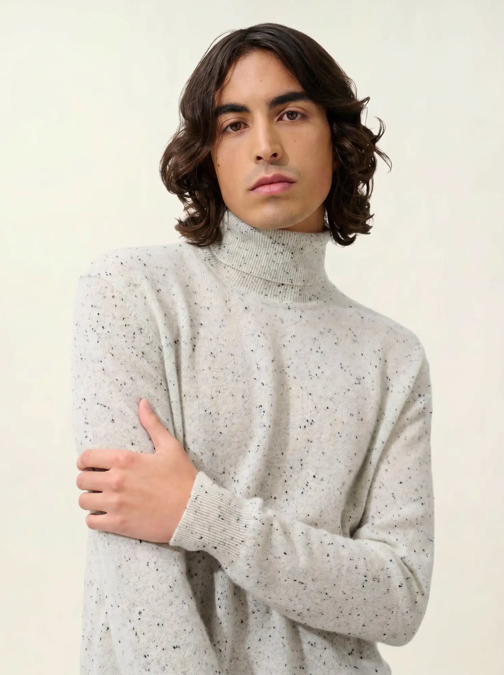 BANGE Pullover Rollkragen Grau und Schwarz