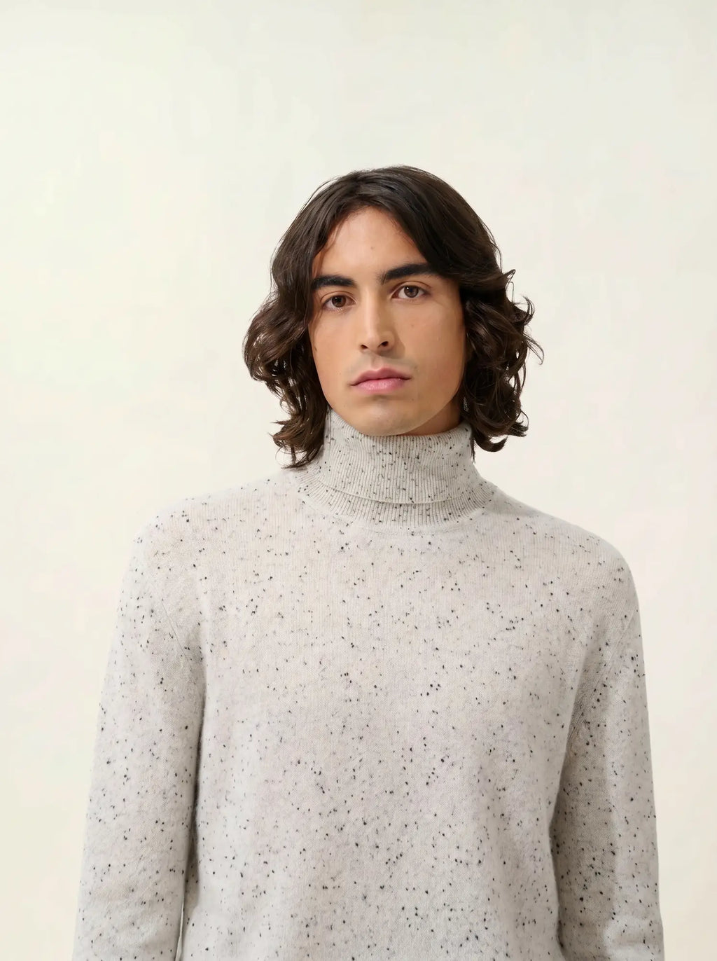 BANGE Pullover Rollkragen Grau und Schwarz