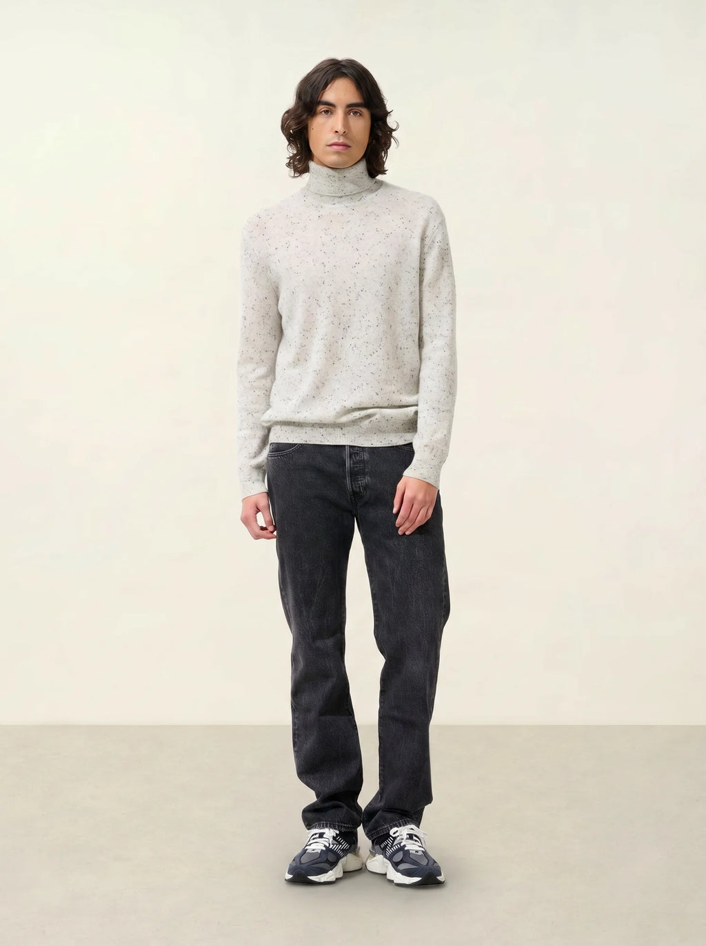 BANGE Pullover Rollkragen Grau und Schwarz