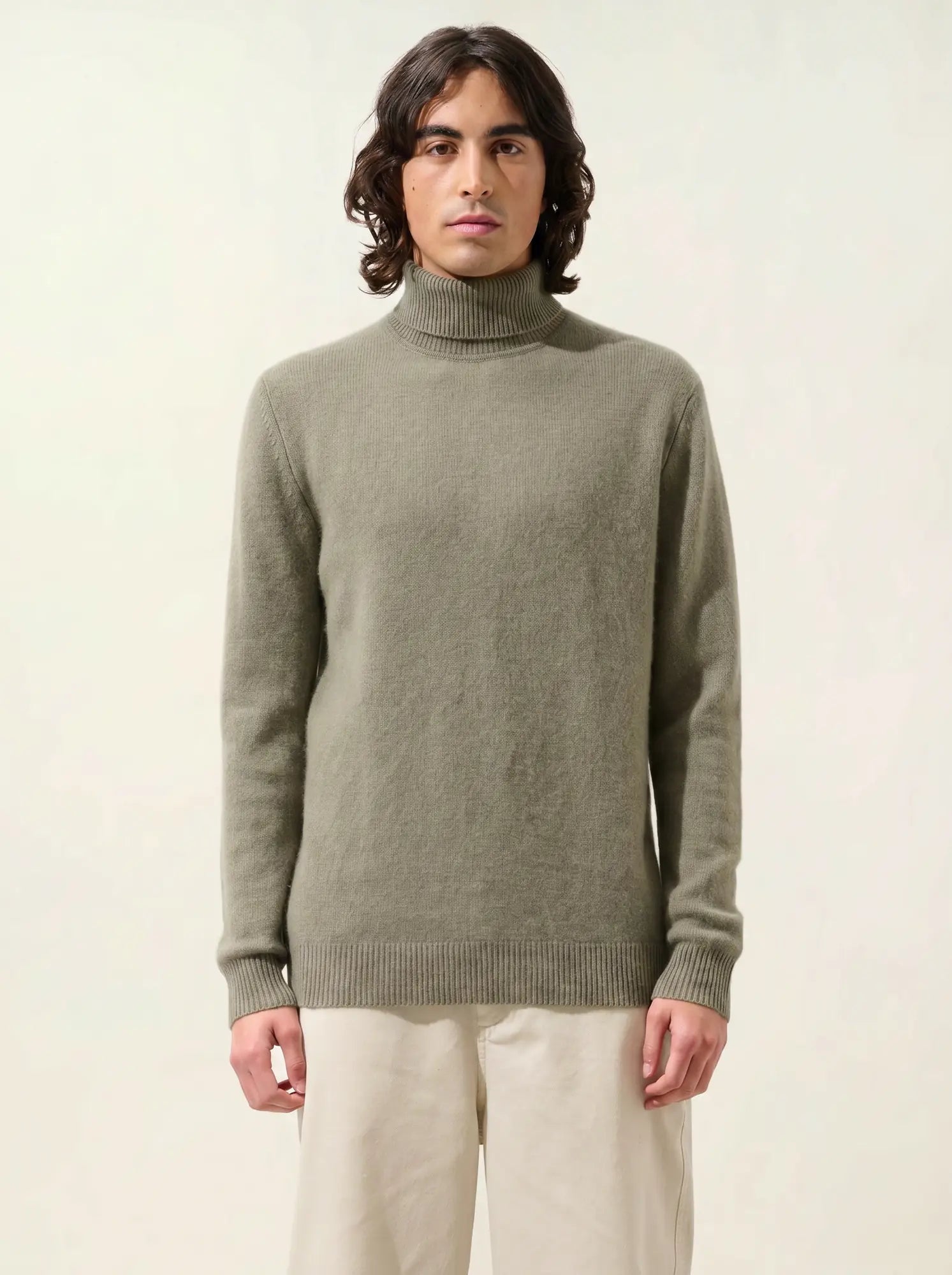 MARTIN sweater turtleneck 4 ply army green