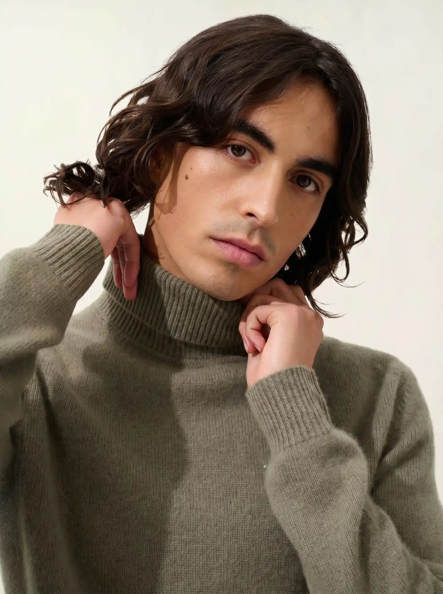 MARTIN sweater turtleneck 4 ply army green