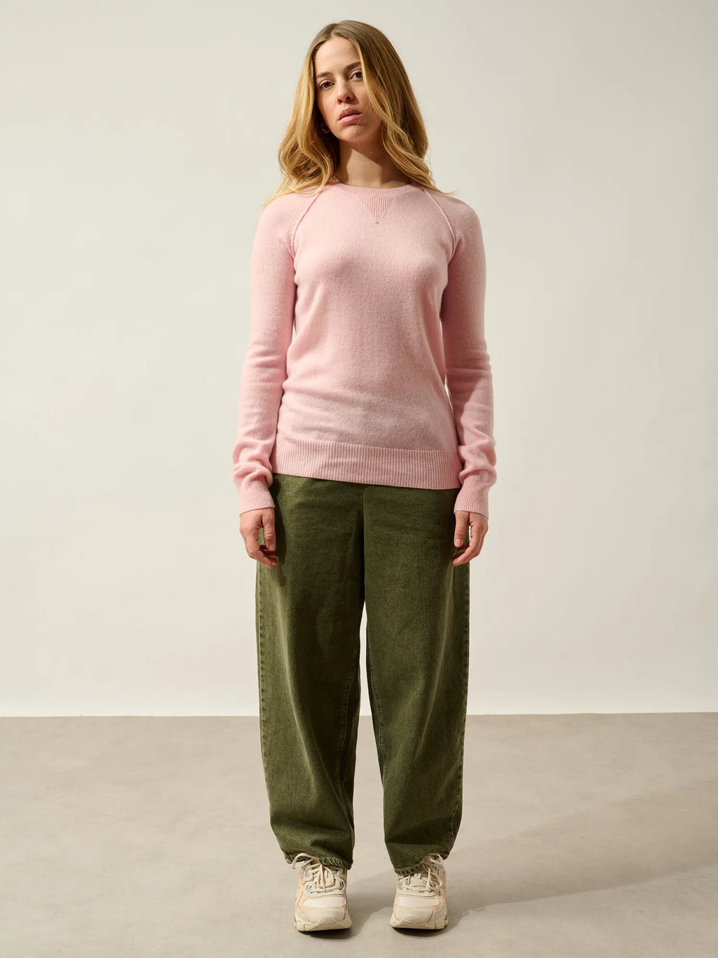 ETRET Pullover Rundhalsausschnitt Ballettrosa