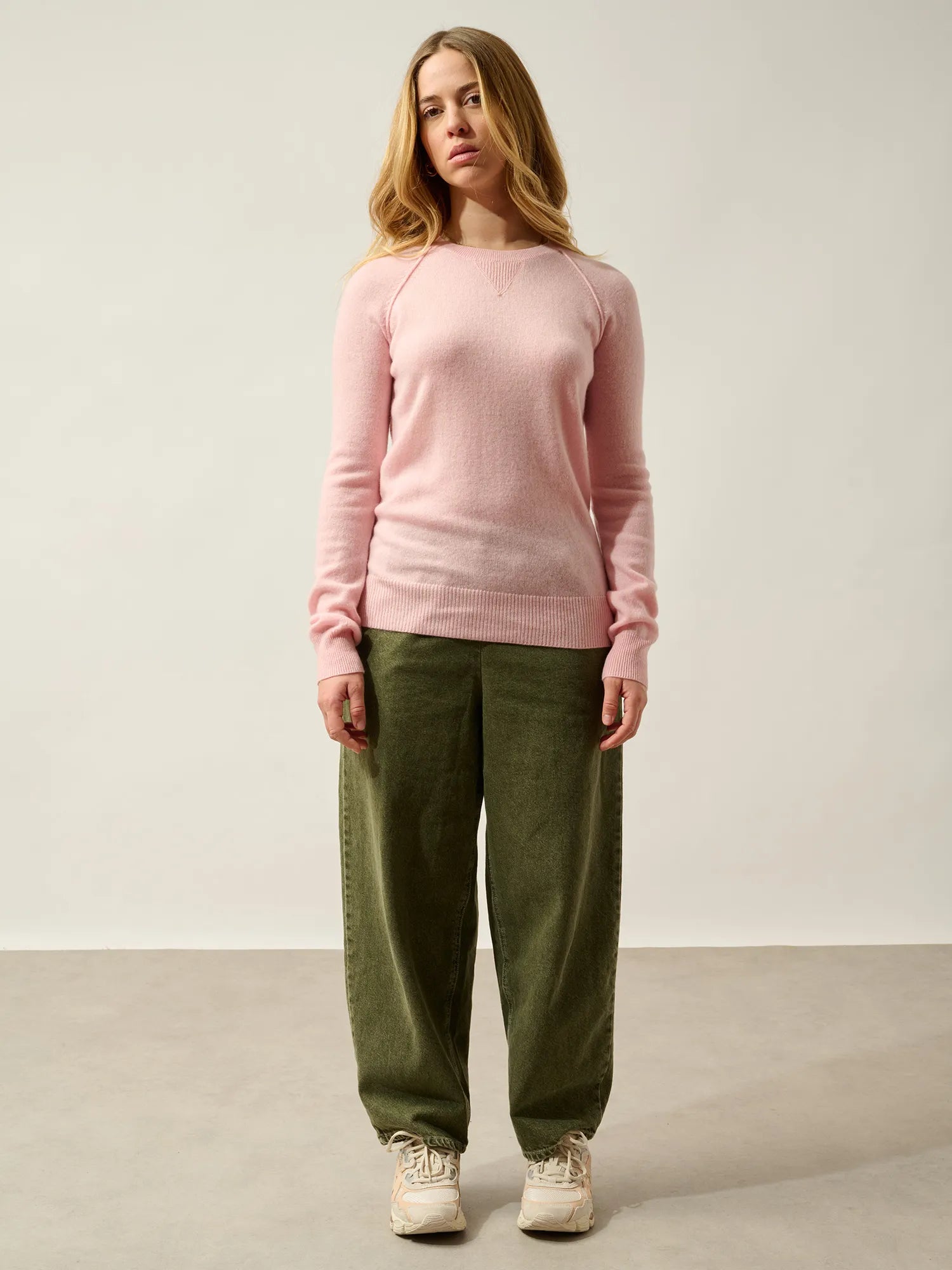 ETRET Pullover Rundhalsausschnitt Ballettrosa