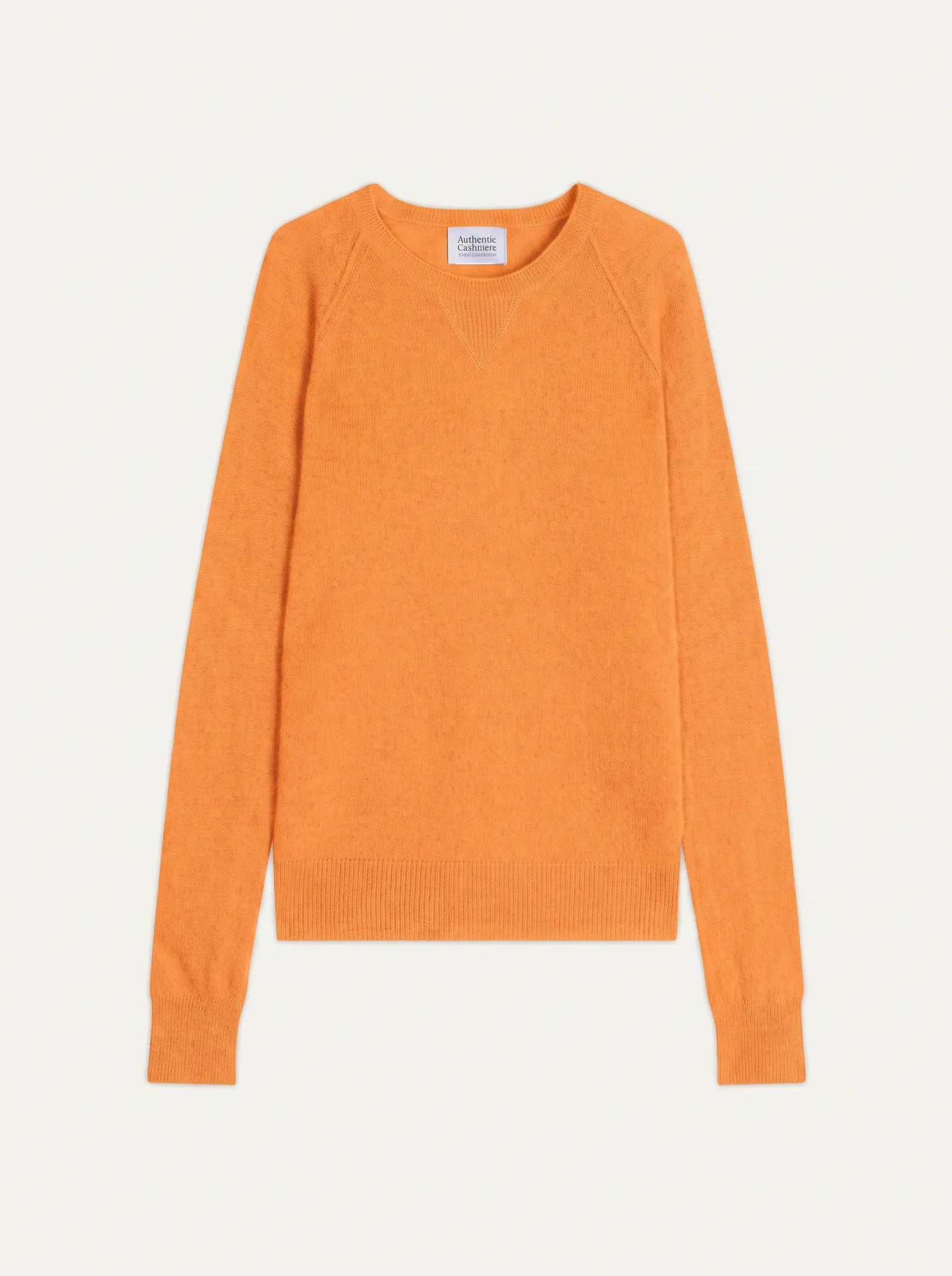 ETRET Pullover Rundhalsausschnitt Neonmandarine und Clementine
