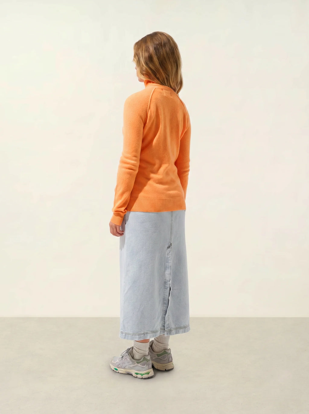 ETRET Pullover Rundhalsausschnitt Neonmandarine und Clementine
