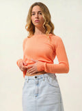 ETRET Sweater Crew Neck Neon Orange