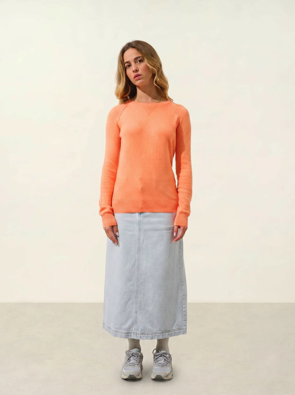 ETRET Sweater Crew Neck Neon Orange