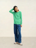 ETRET pull col rond vert fluo