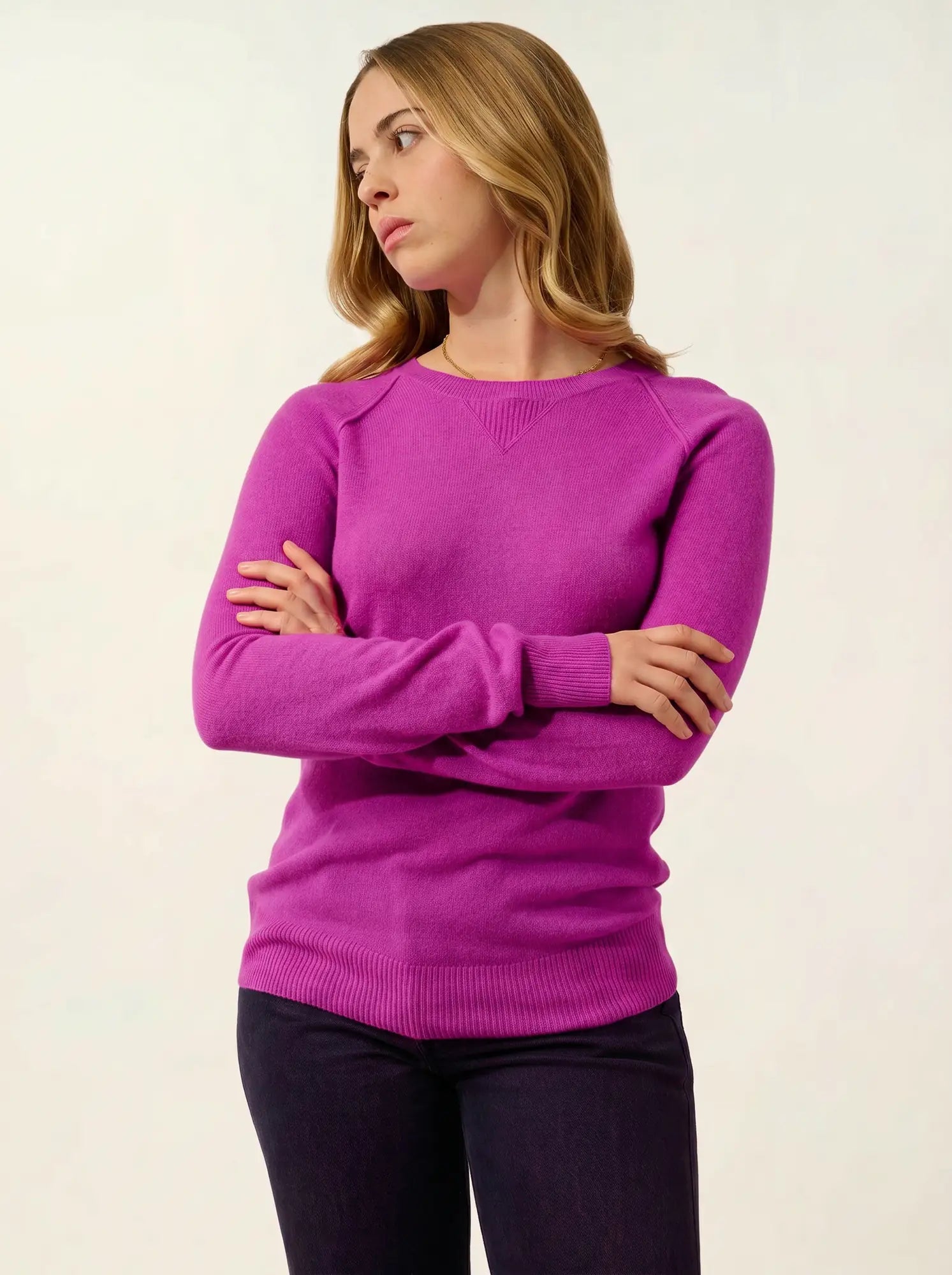 ETRET Sweater Crew Neck Neon Purple