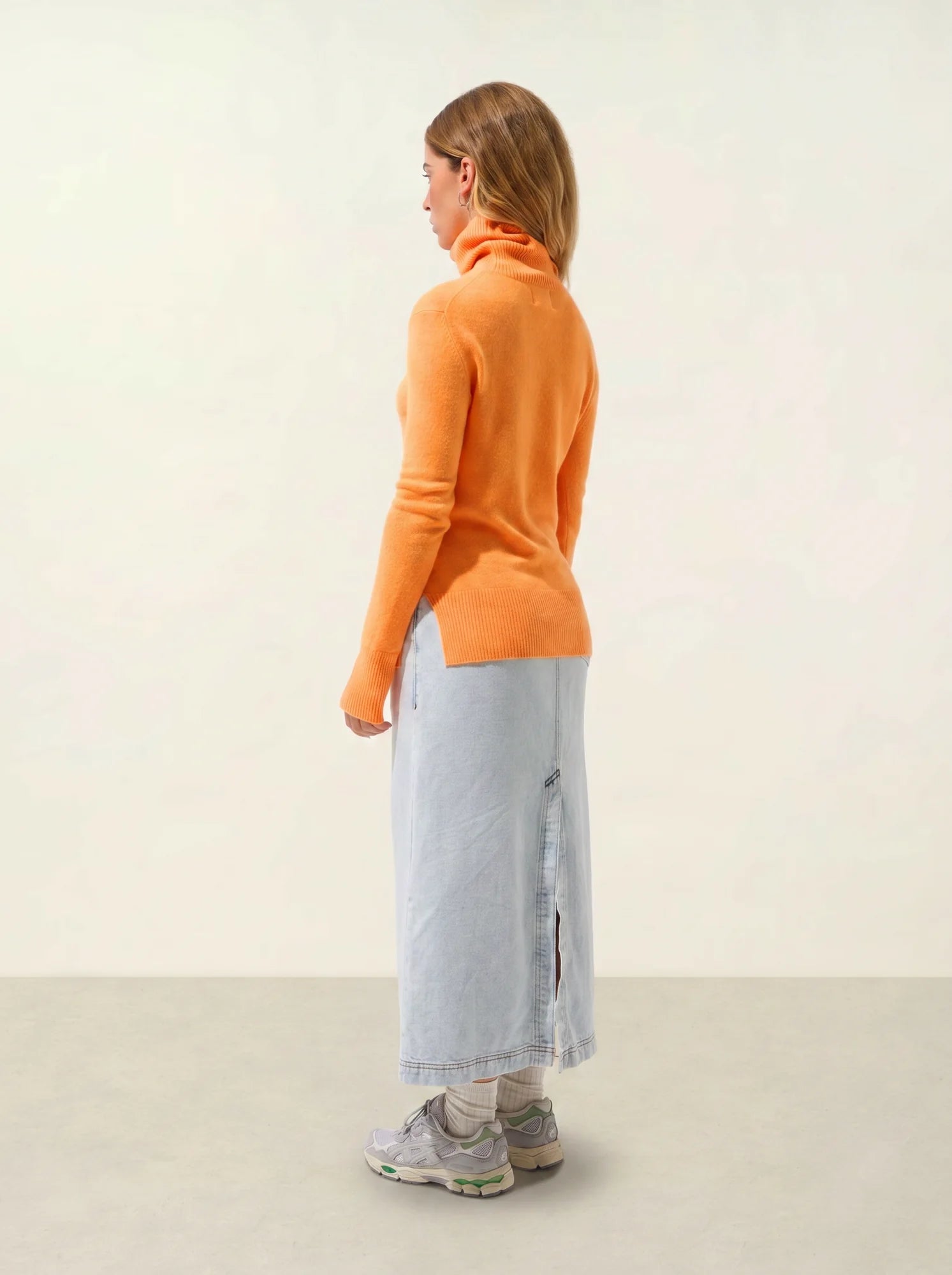 FORNET Pullover Rollkragen Neonmandarine