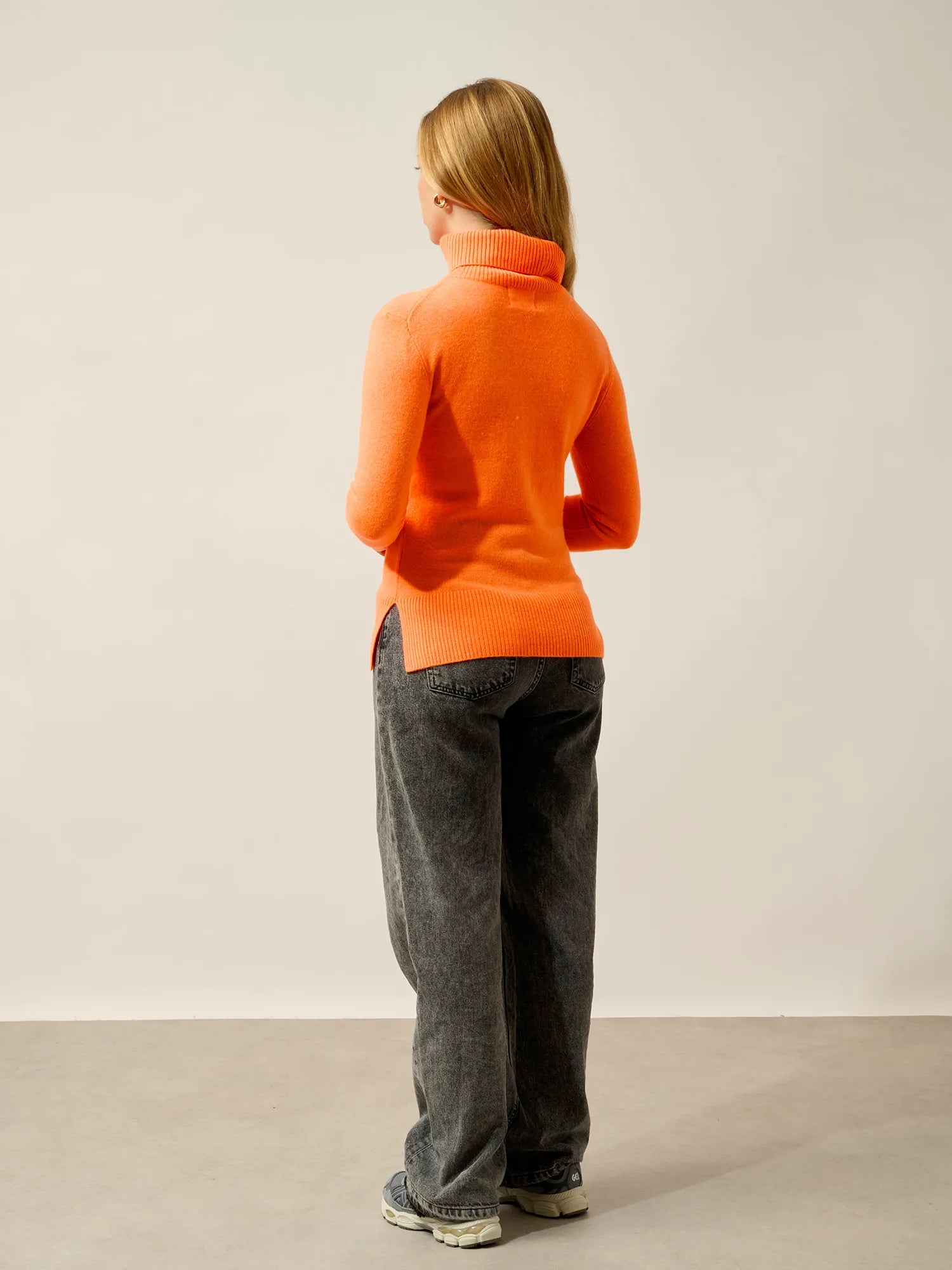 FORNET Pullover Rollkragen Neonorange