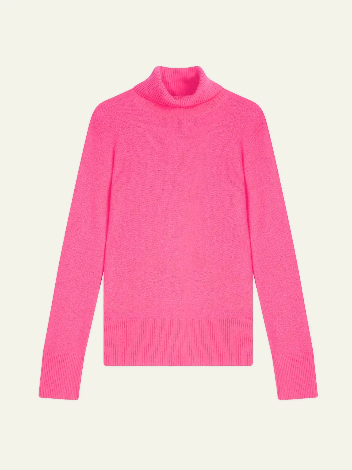 FORNET Pullover Rollkragen Neonrosa