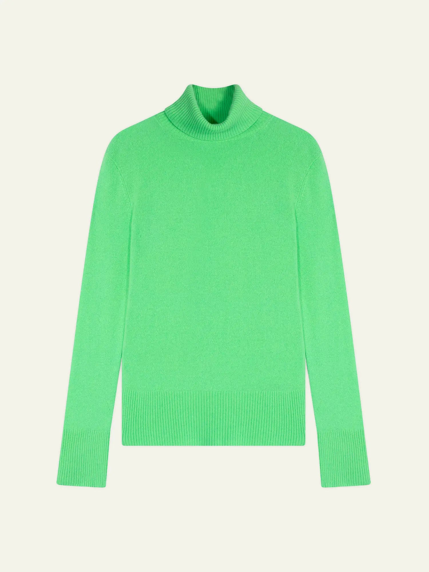 FORNET Pullover Rollkragen Neongrün