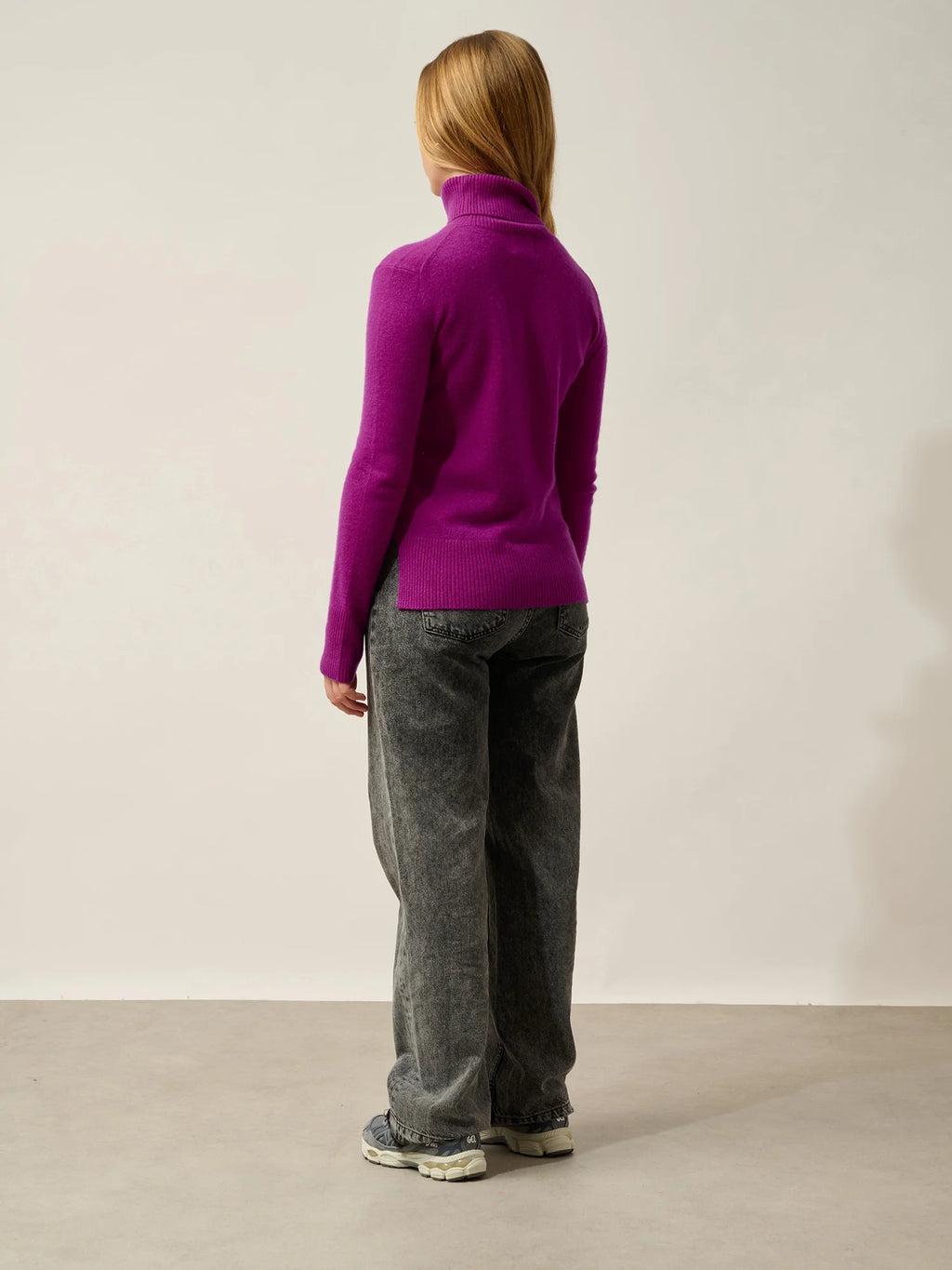 FORNET pull col roulé violine