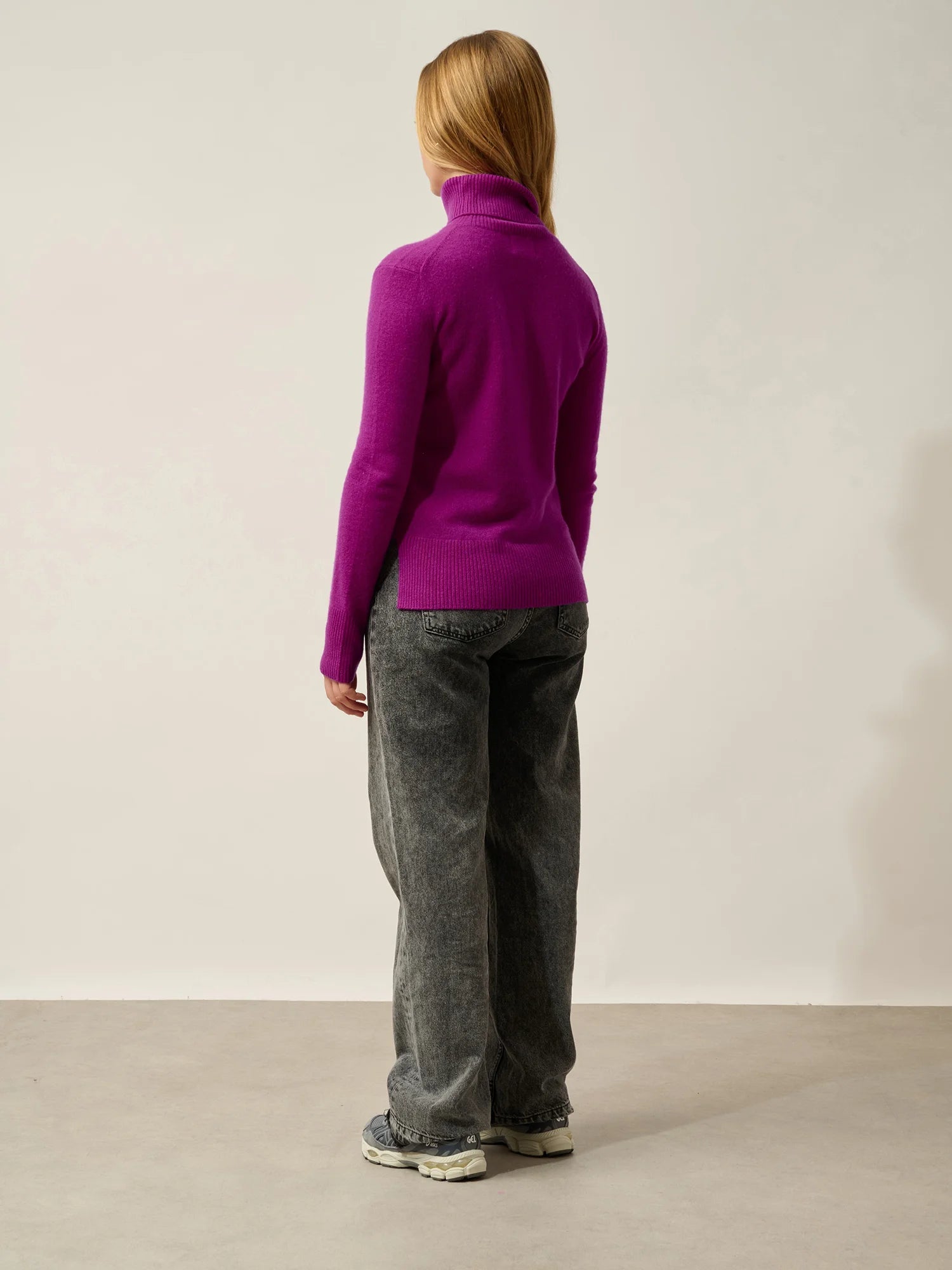 FORNET pull col roulé violine