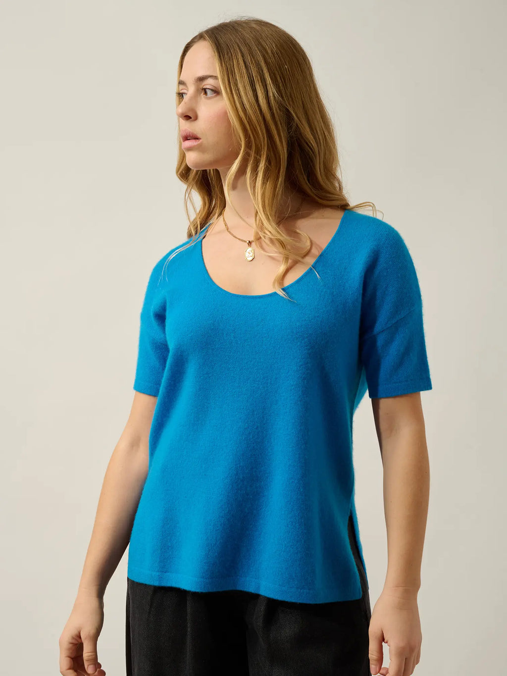 MAELYS t-shirt crew neck azure