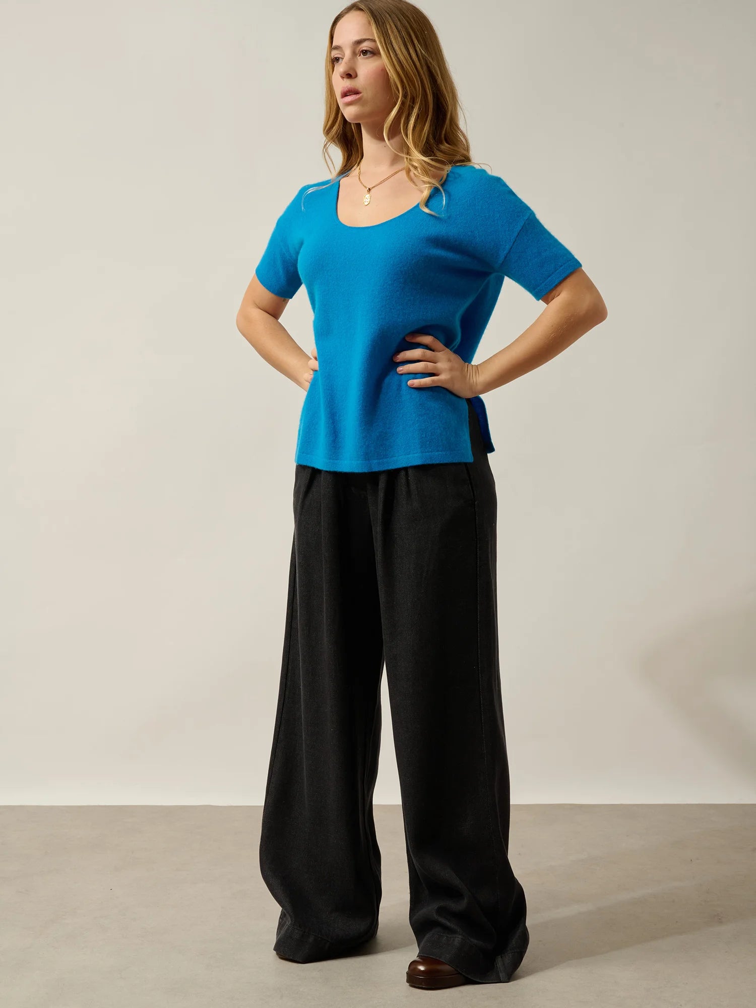 MAELYS t-shirt crew neck azure