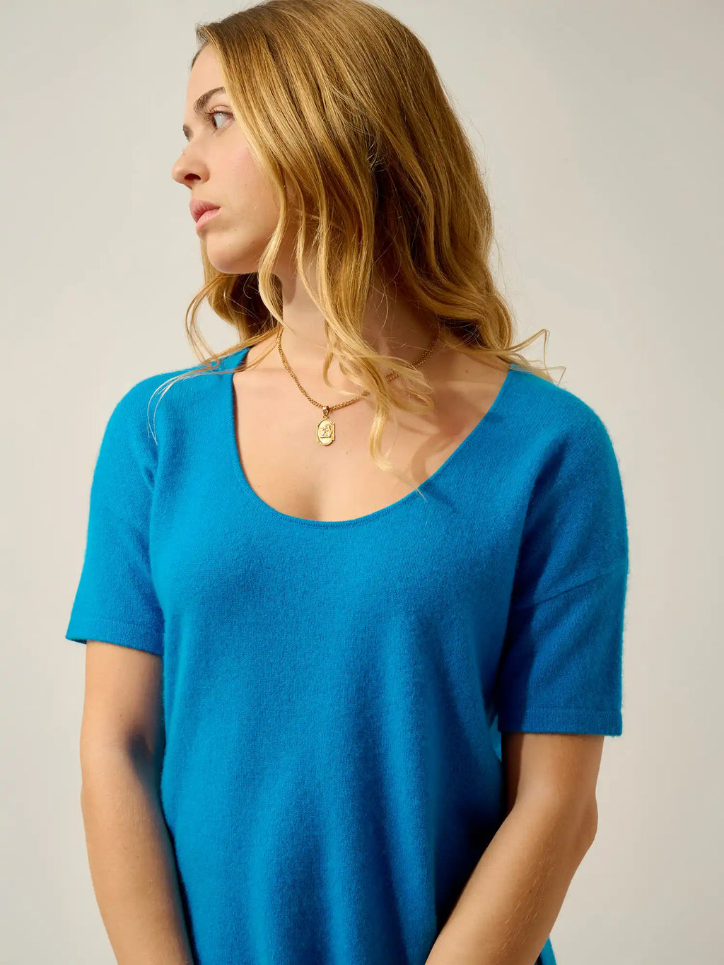 MAELYS t-shirt crew neck azure