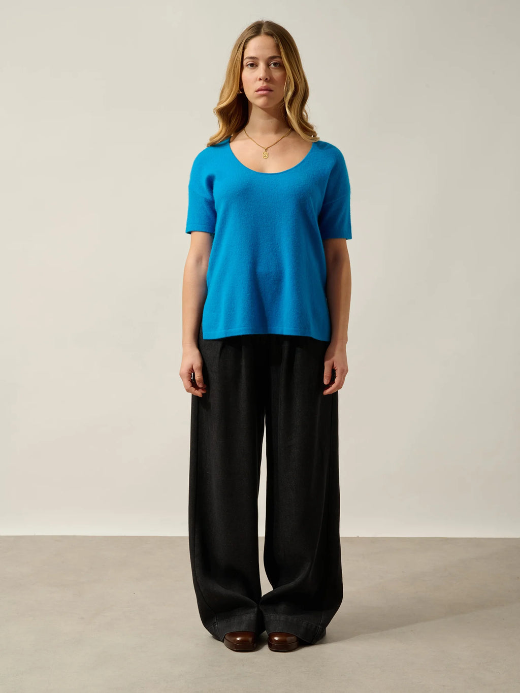 MAELYS t-shirt crew neck azure