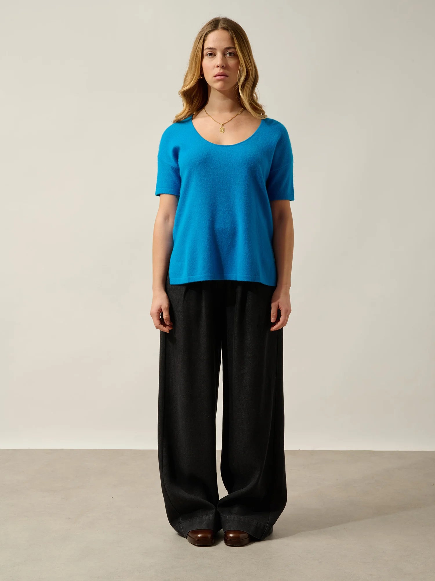 MAELYS t-shirt crew neck azure