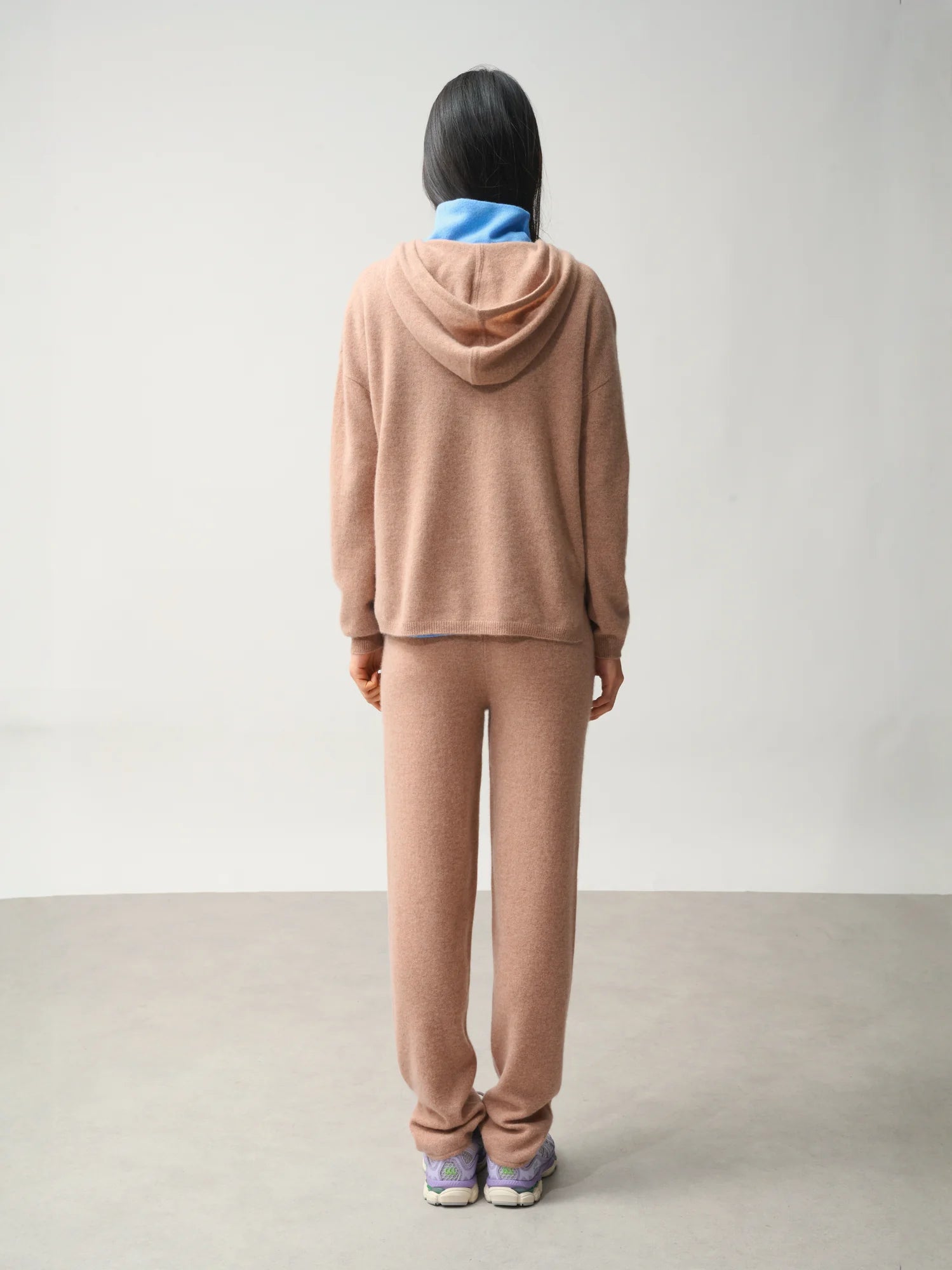 DORTE pull capuche camel chiné