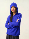 DORTE pullover mit kapuze indigo