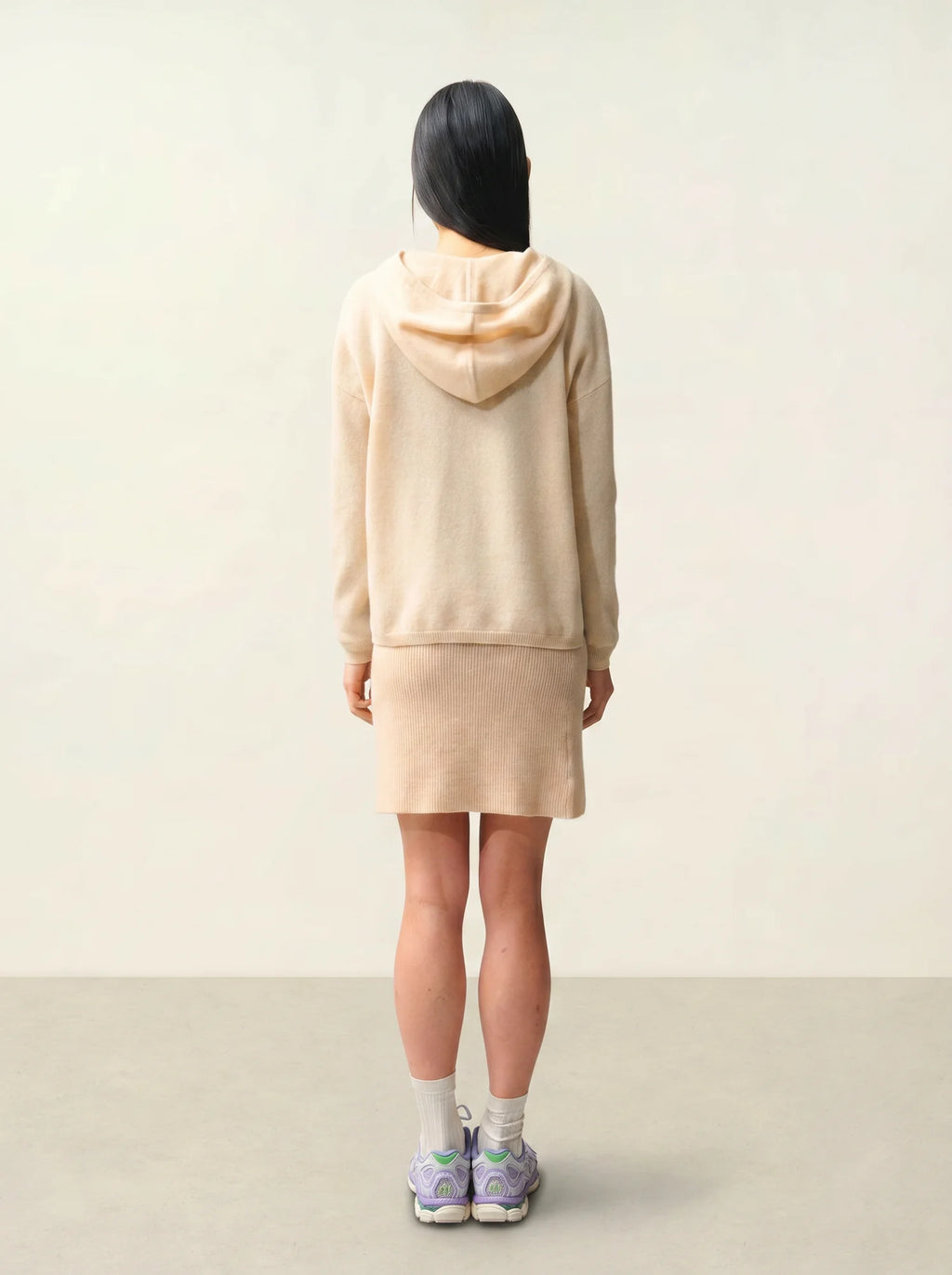 DORTE pull capuche sable