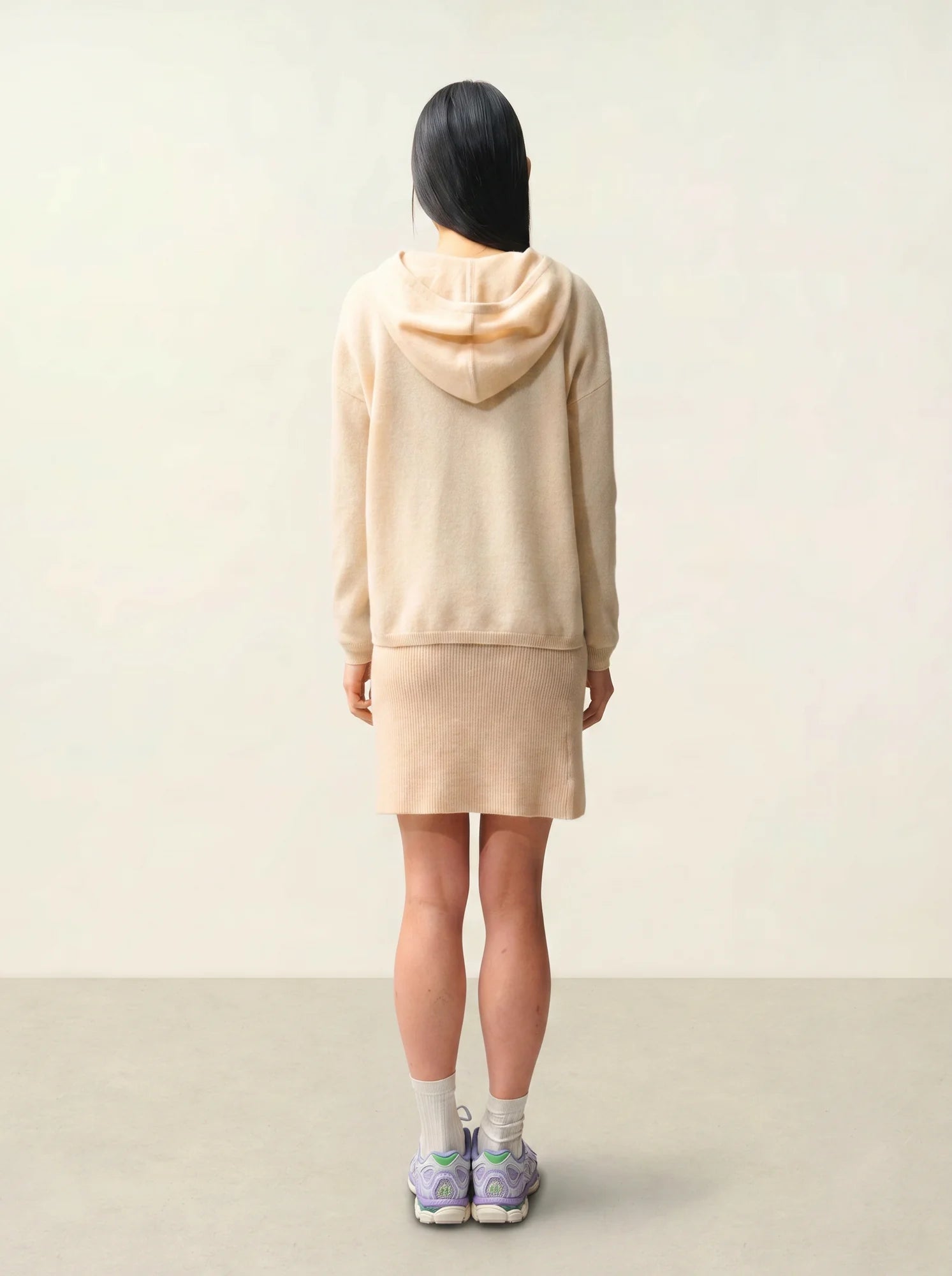 DORTE pull capuche sable
