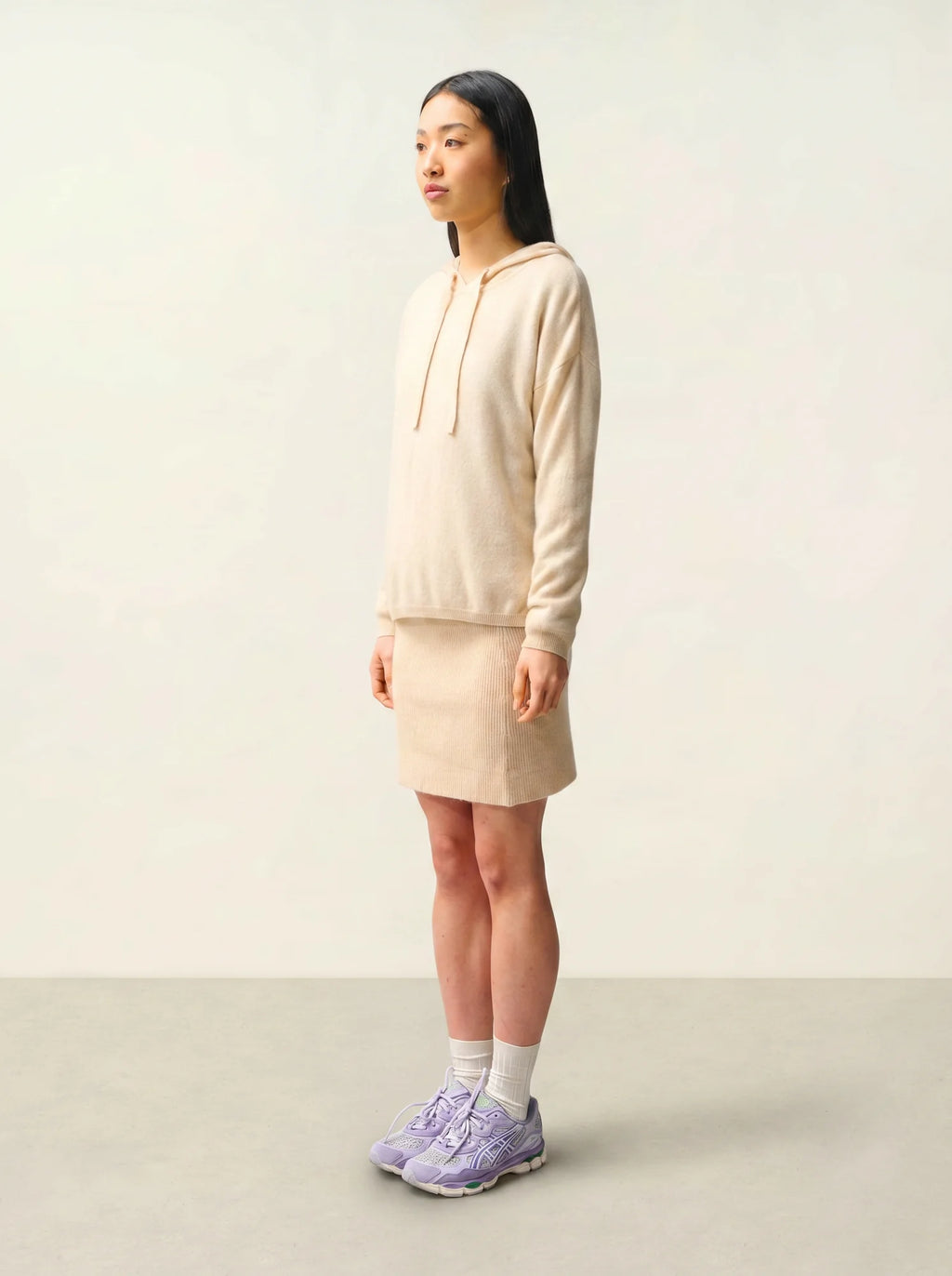 DORTE pull capuche sable