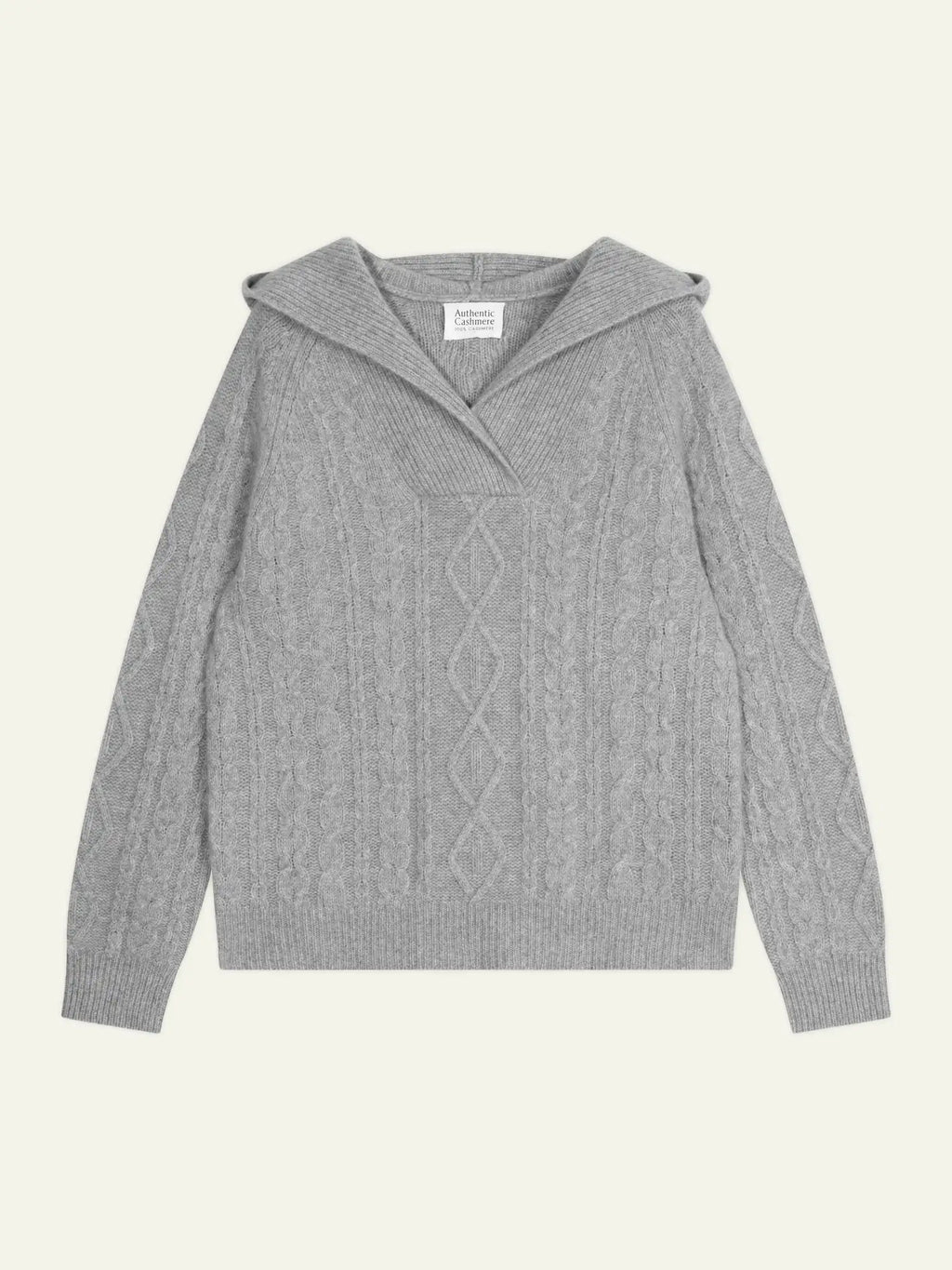 KHANDRO pull capuche 6 fils nuage chiné
