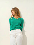 BODMIN Pullover Henley-Ausschnitt Minzgrün