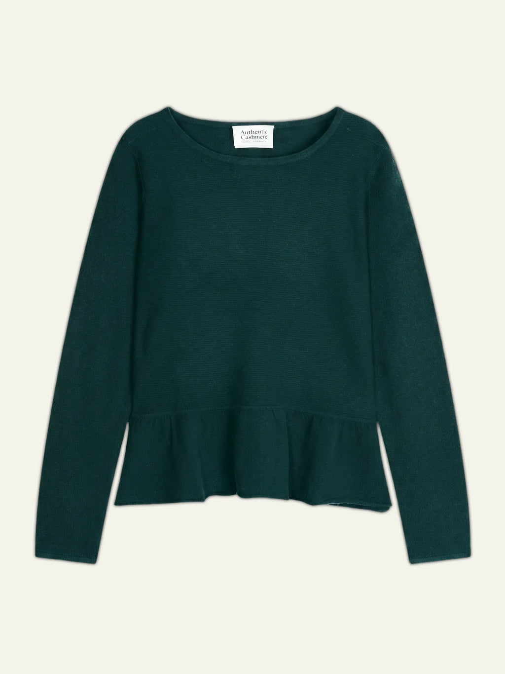 CADAIR pullover rundhalsausschnitt mit volant-saum zypresse